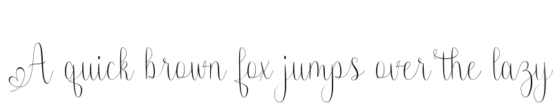 Preview of Amrelia Regular font