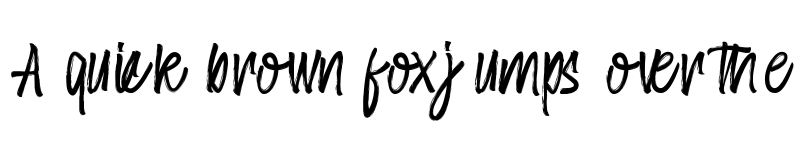 Preview of Amster Brush Regular font