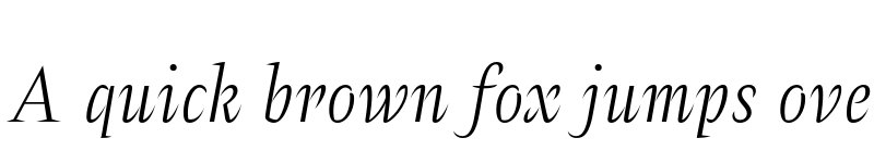 Preview of Amster Thin Italic font