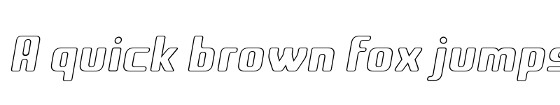 Preview of Amusette Outline Italic font