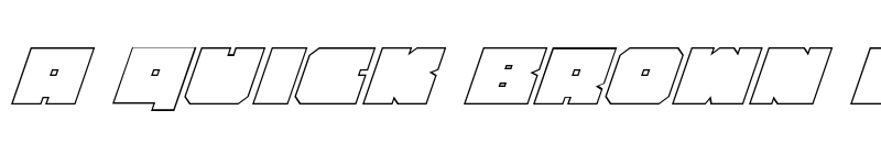 Preview of Anakefka Outline Italic Italic font