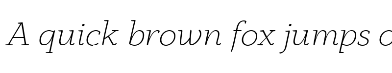 Preview of Anaphora Trial ExtraLight Italic font