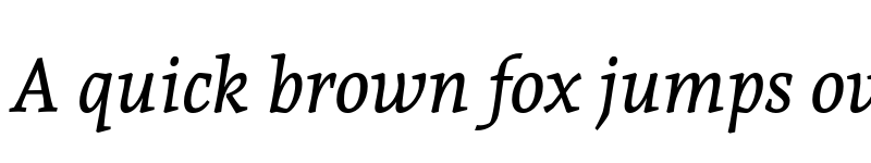 Preview of Andada Italic font