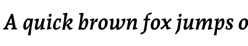 Preview of Andada Pro Bold Italic font