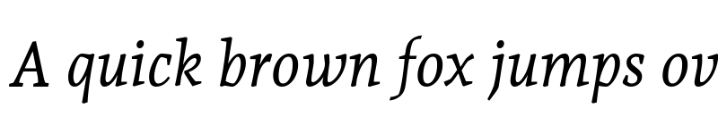 Preview of Andada Pro Italic font