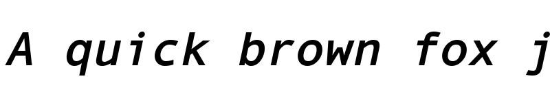 Preview of Andale$MonoW01-BoldItalic Regular font