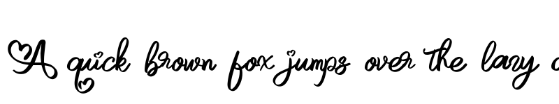 Preview of Angelove Regular font