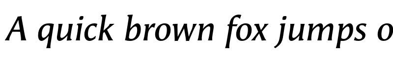 Preview of Angie Pro Demibold Italic font