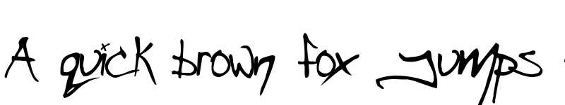 Preview of Angryblue  Controlled Regular font