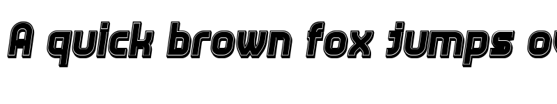 Preview of Answer 3D Filled Italic font