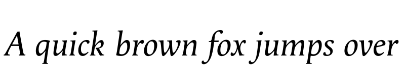 Preview of Apolline Std Italic font