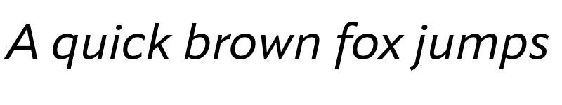 Preview of Apparat Italic font