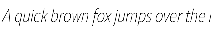 Preview of ApparatCond Extralight Italic font