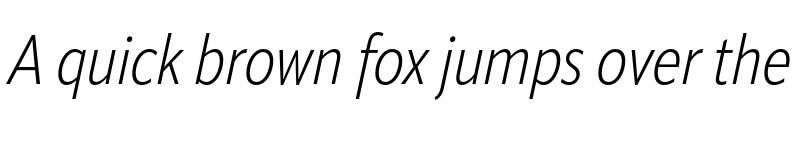 Preview of ApparatCond Light Italic font