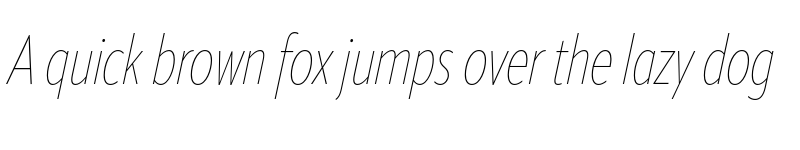 Preview of ApparatExtraCond Hairline Italic font
