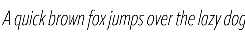 Preview of ApparatExtraCond Light Italic font