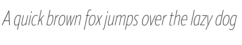 Preview of ApparatExtraCond Thin Italic font