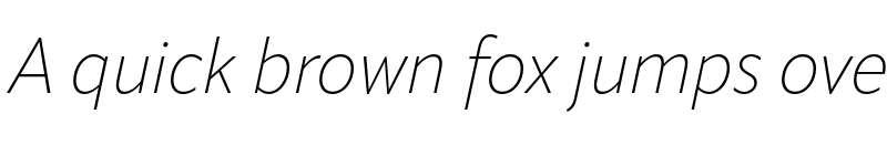 Preview of ApparatSemiCond Extralight Italic font