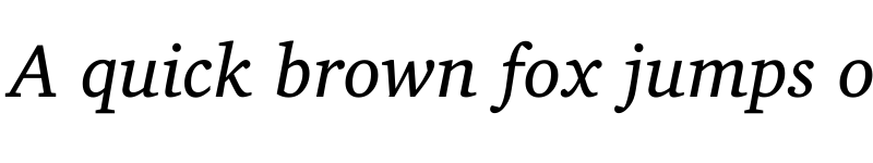 Preview of Apparatus SIL Italic font