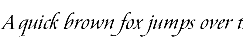 Preview of Aramis Italic font