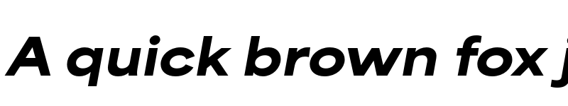 Preview of Area Extended Black Italic font