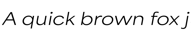 Preview of Area Extended Regular Italic font