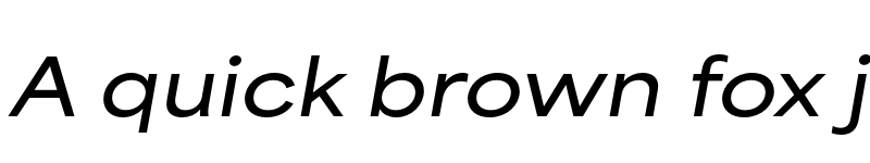 Preview of Area Extended SemiBold Italic font