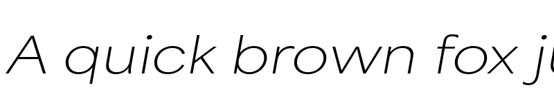 Preview of Area Extended Thin Italic font