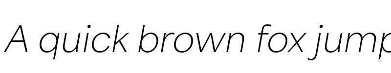 Preview of Area Normal Thin Italic font