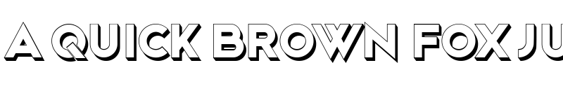 Preview of Arena 3D Regular font