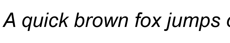 Preview of Arial Italic font