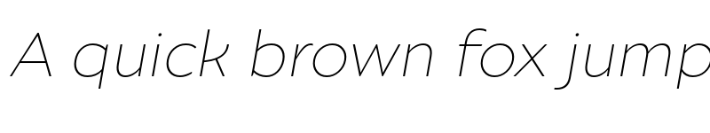 Preview of Ariana Pro Thin Italic font