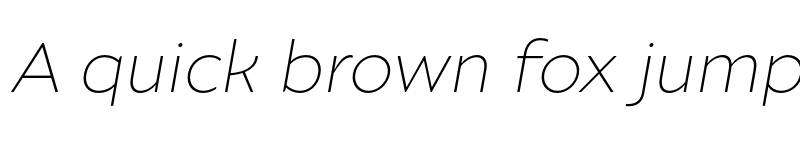 Preview of Ariana Pro UltraLight italic font