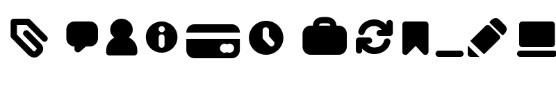 Preview of Arista Pro Icons Bold font