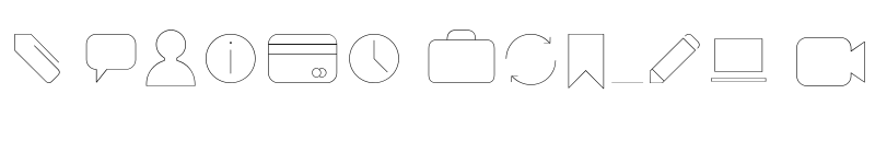 Preview of Arista Pro Icons Hairline font