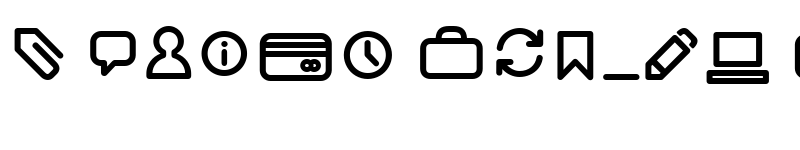 Preview of Arista Pro Icons Regular font