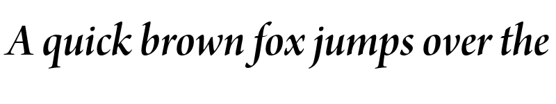 Preview of Arno Pro Display SemiBold Italic font