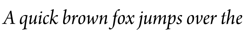 Preview of Arno Pro Subhead Italic font