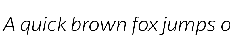 Preview of ArponaSans ExtraLight Italic font