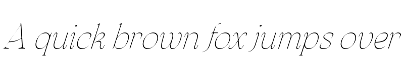 Preview of Arsenica Trial Thin Italic font