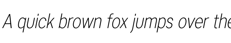 Preview of Artico Condensed ExtraLight Italic font