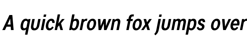 Preview of Artico Condensed Medium Italic font