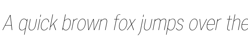 Preview of Artico Condensed Thin Italic font