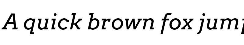 Preview of Arvo Italic font