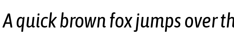 Preview of Asap Condensed Italic font