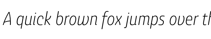 Preview of Ashemore Cond Light Italic font