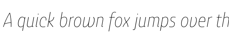 Preview of Ashemore Cond Thin Italic font