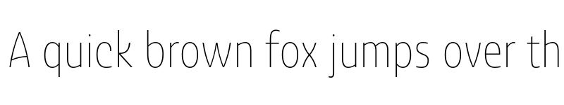 Preview of Ashemore Cond Thin font