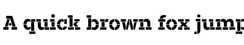 Preview of Associate Slab Stencil Medium font