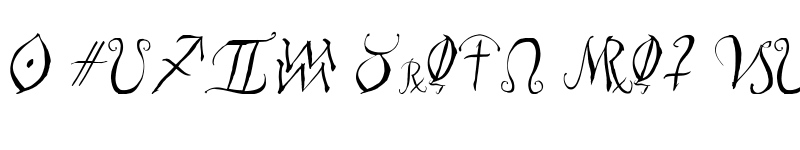 Preview of AstroScript Regular font